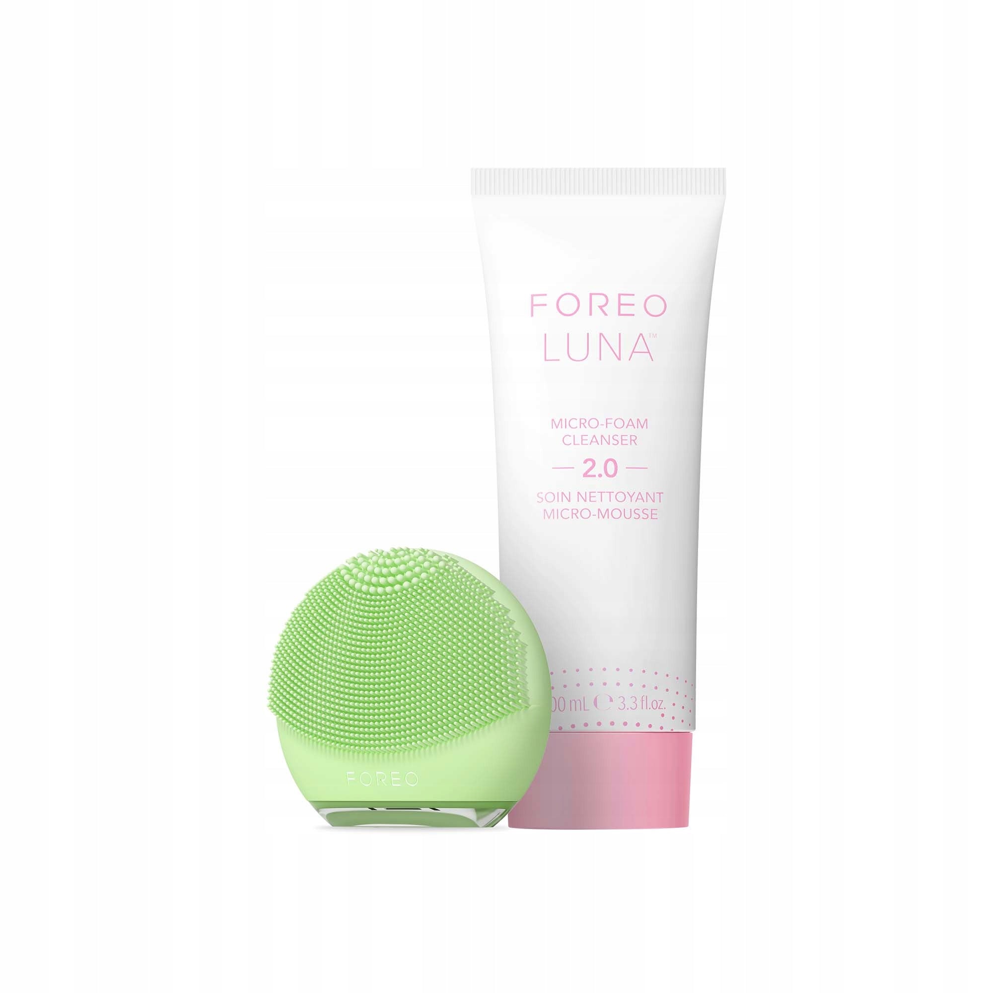 FOREO LUNA 4 go Pistachio & LUNA Micro-Foam Cleanser 2.0 100 ml Bundle