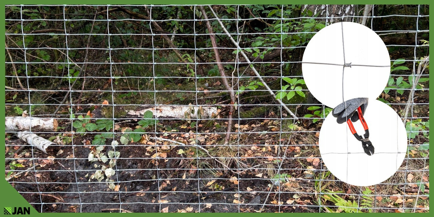 FOREST NET fencing height 150/24/15 L 50m FREEBIE DENSE for chicken HARE Color silver