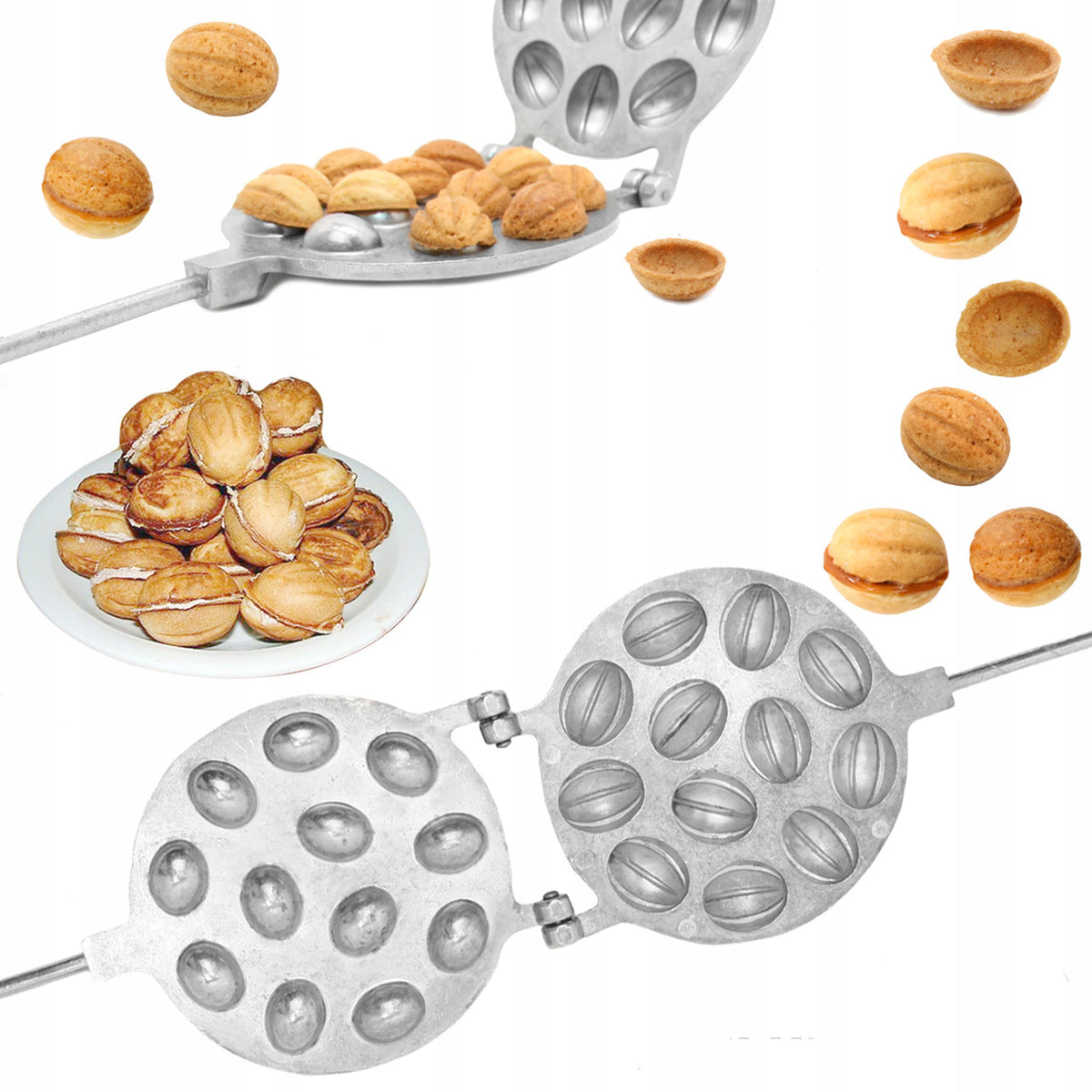 FORM TOASTER FOR BAKING PEANUT COOKIES PEANUT PAN LARGE #70 Brand no brand