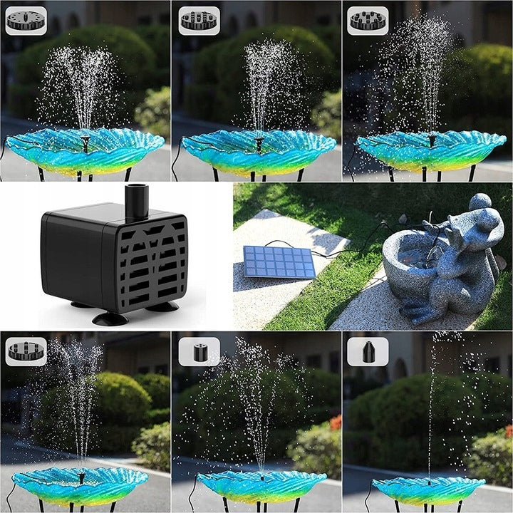 FOUNTAIN PUMP SOLAR FOUNTAIN 8 WATER NOZZLES 60CM 190L/H GARDEN Manufacturer code 6942422641420