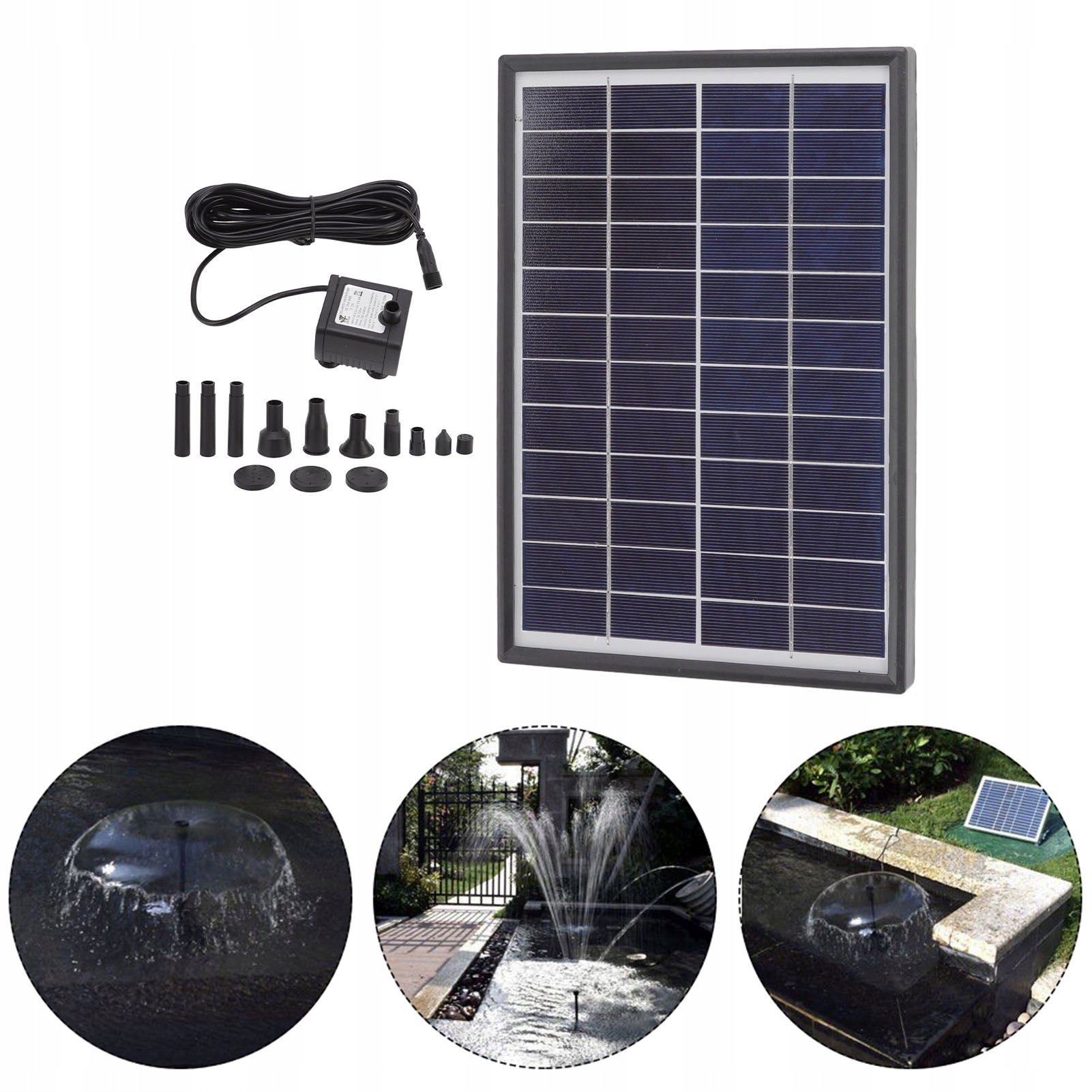 FOUNTAIN PUMP SOLAR PUMP FOR GARDEN POND FOUNTAIN 450L/H Power 6 W