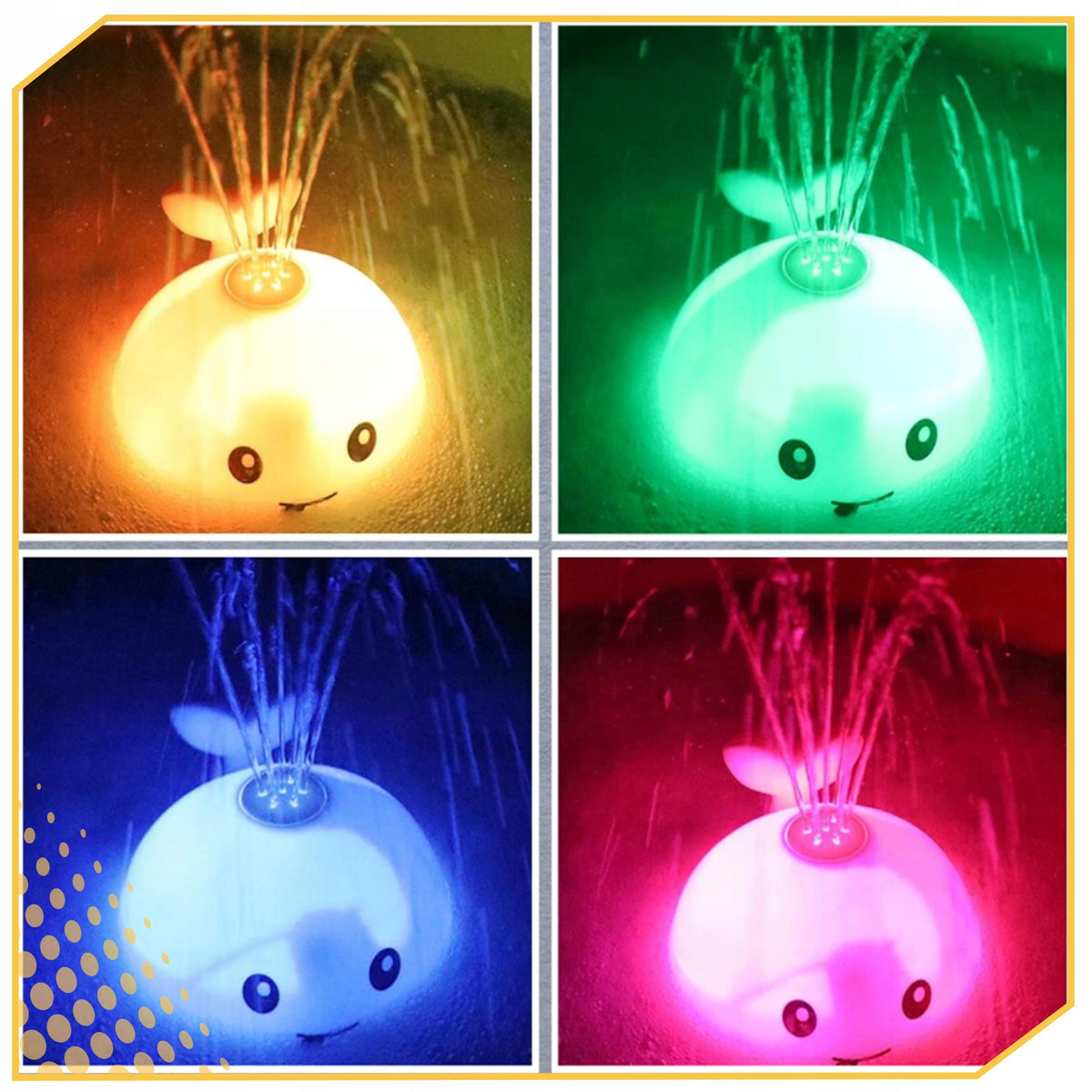 FOUNTAIN WATER BATH TOY SQUIRTING WHALE GLOWING Brand Lewer
