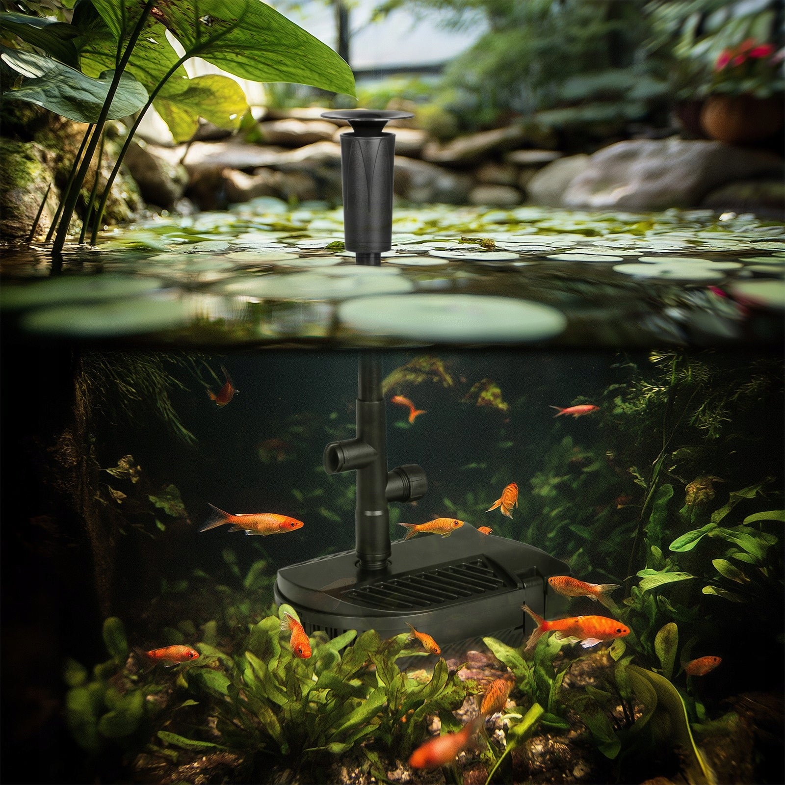 FOUNTAIN WATERFALL FOR EYELETS 3IN1 FILTER PUMP CLEAN WATER ALL SEASON 1500l/h Manufacturer code kOMPLETNY ZESTAW DO OCZKA FONTANNA 1500L/H