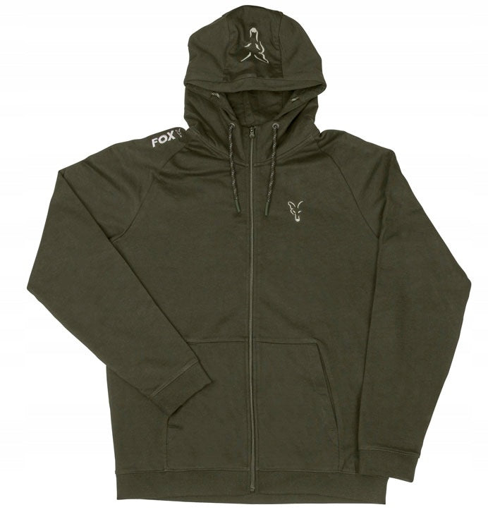 FOX COLLECTION GREEN & SILVER LIGHTWEIGHT HOODIE S