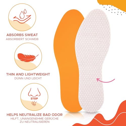 FRAGRANCE SWEAT INSERTS THIN WOMEN FOR SHOES 10 PAIRS for HOME Capacity 1 l