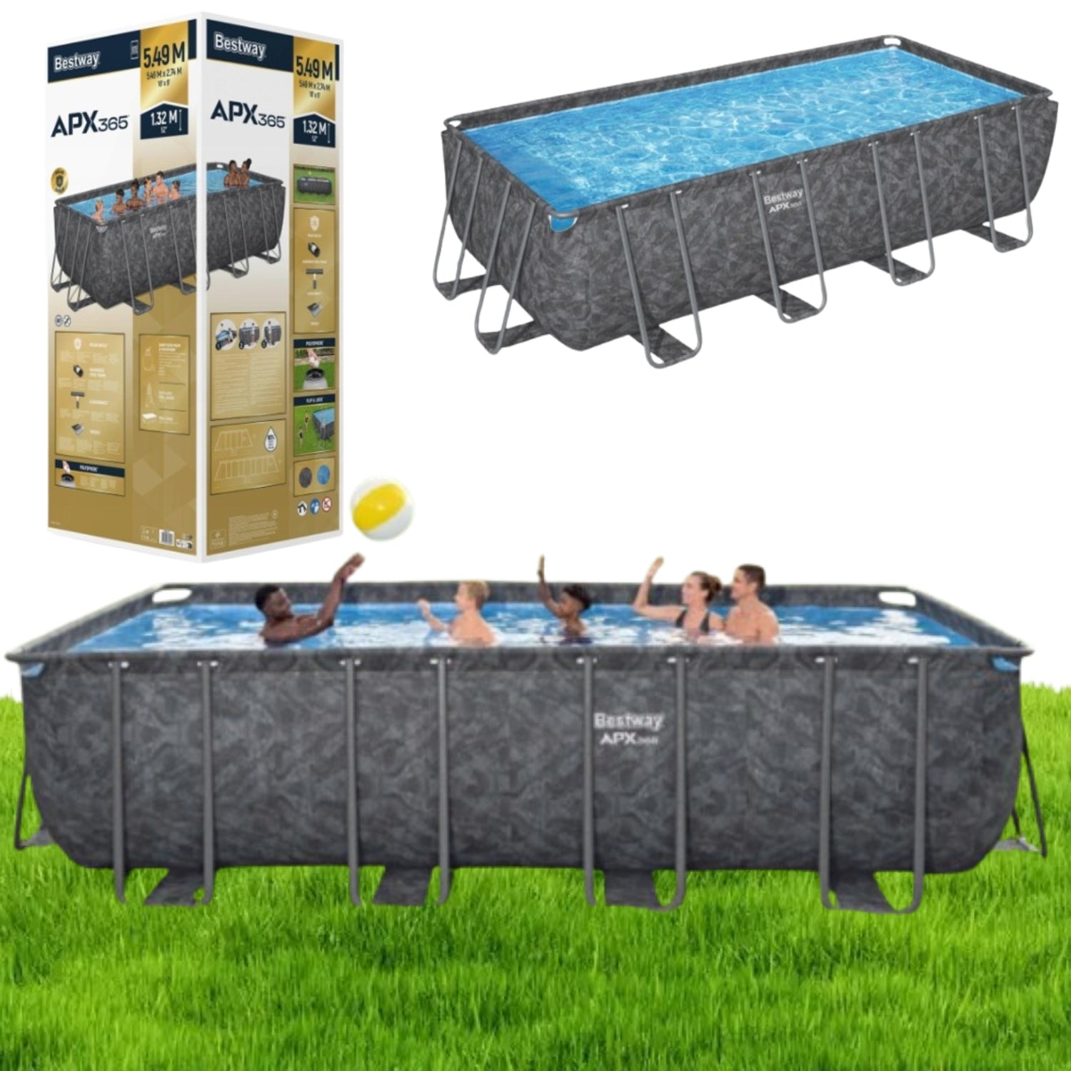 FRAME POOL BESTWAY 549x274x132cm YEAR-ROUND PERFECT FUN LARGE XXL