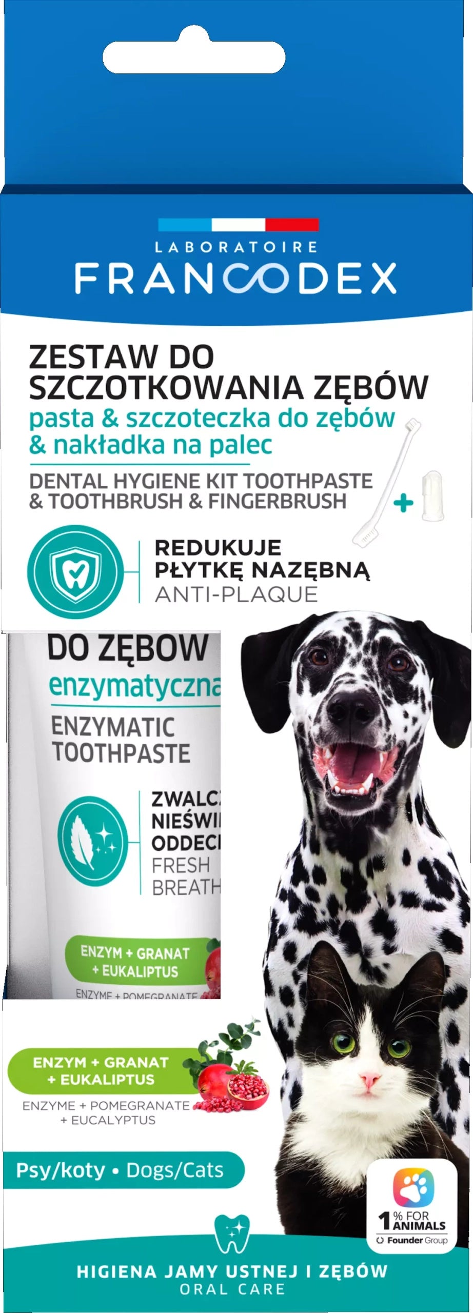 FRANCODEX PL Toothbrush and Enzyme Paste Set for Cleaning Teeth