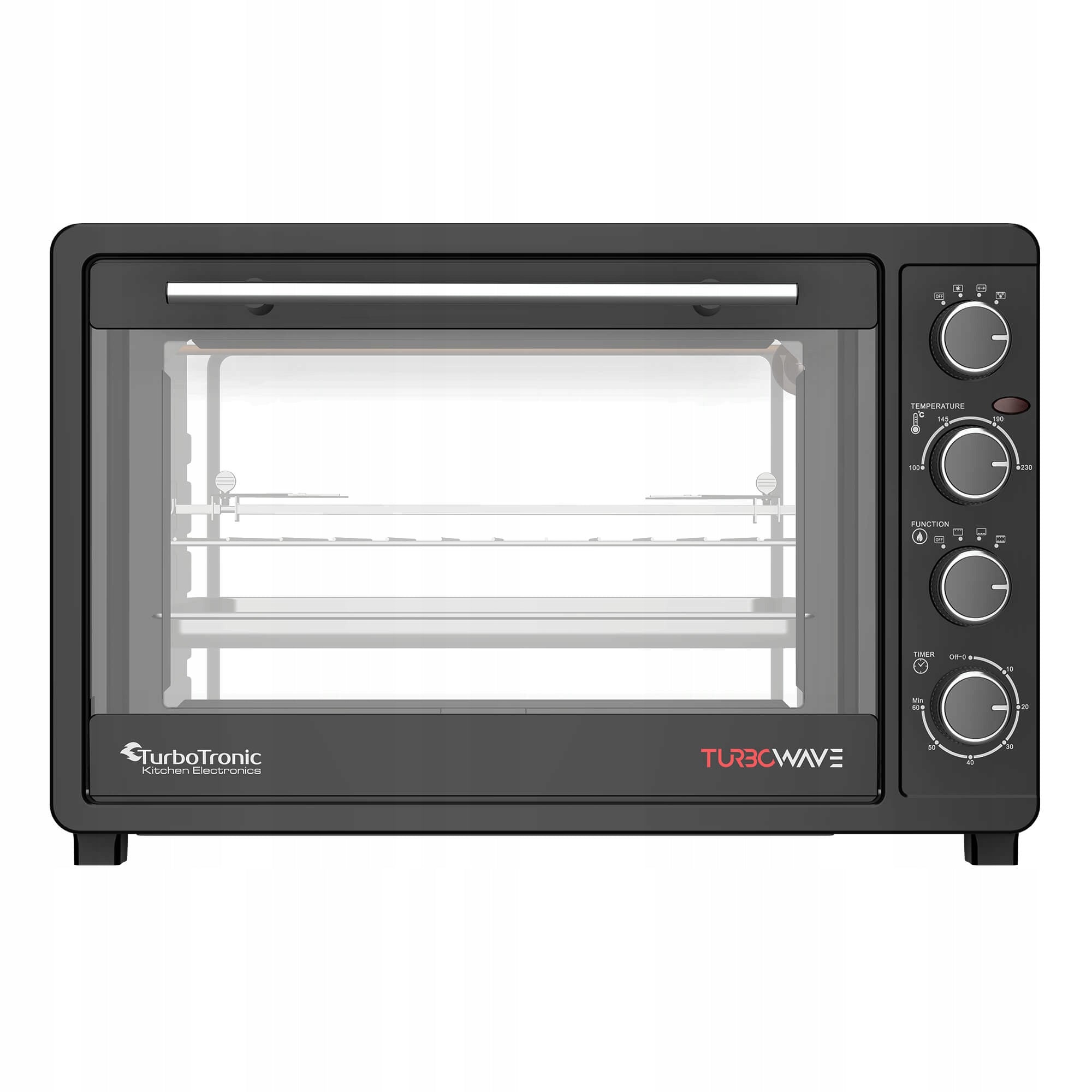 FREESTANDING ELECTRIC OVEN 45L THERMOCOUPLE+HORN+GRILL POWERFUL 2000W Brand TurboTronic