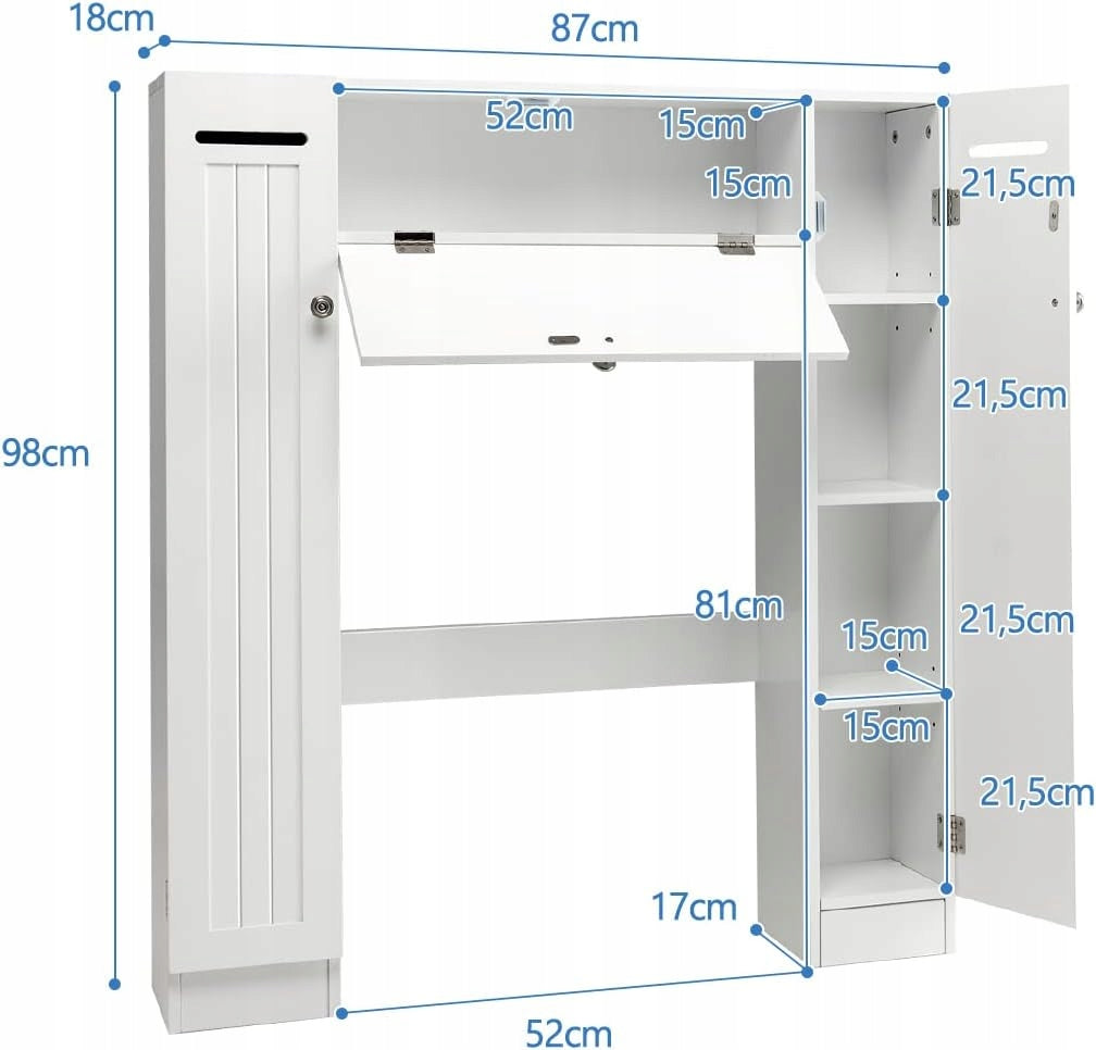 FREESTANDING TOILET BATHROOM CABINET ELEGANT STABLE OVER TOILET SHELL EAN (GTIN) 0099748633755