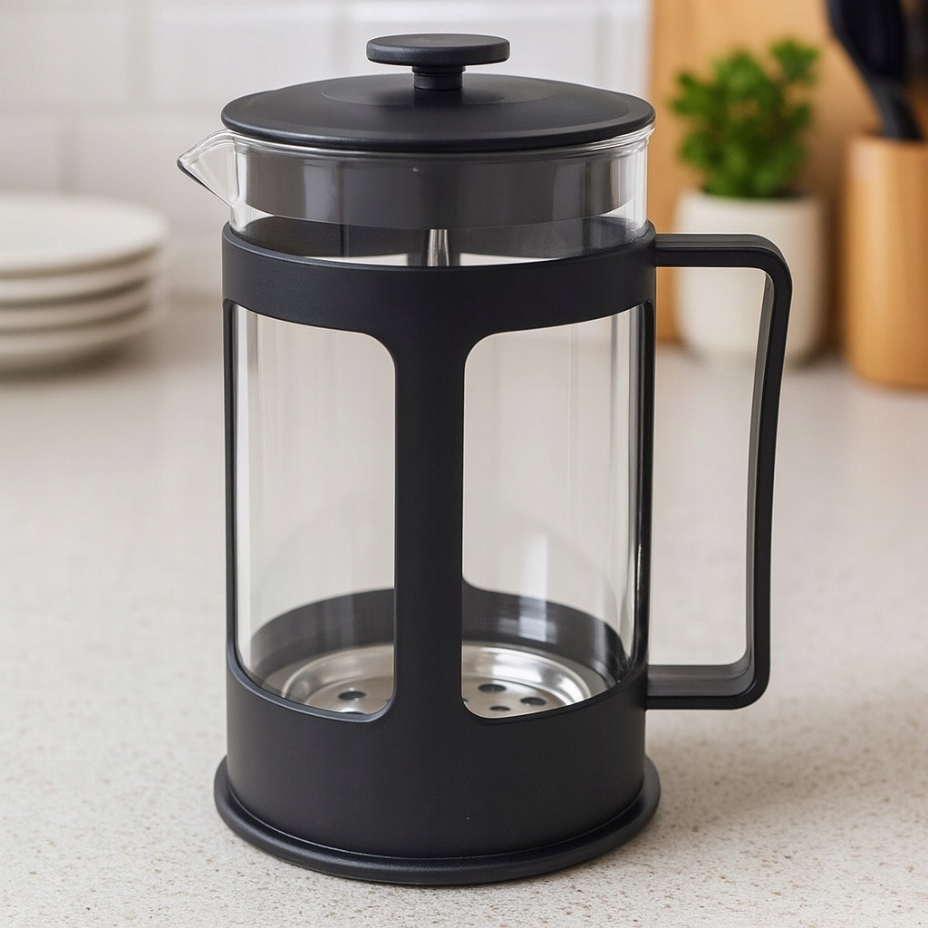 FRENCH PRESS COFFEE MAKER 1L GLASS BLACK MONTESSA Brand Montessa