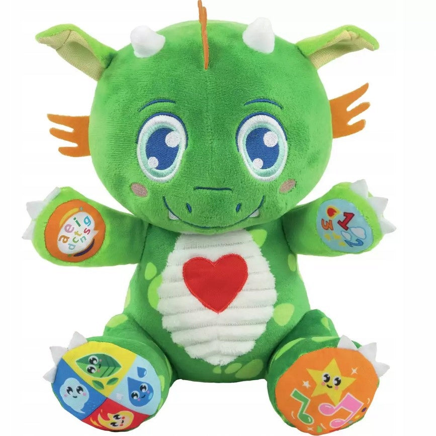 FRIENDLY DRAGON INTERACTIVE CUDDLY STUFFED ANIMAL FOR BABY CLEMENTONI Brand Clementoni