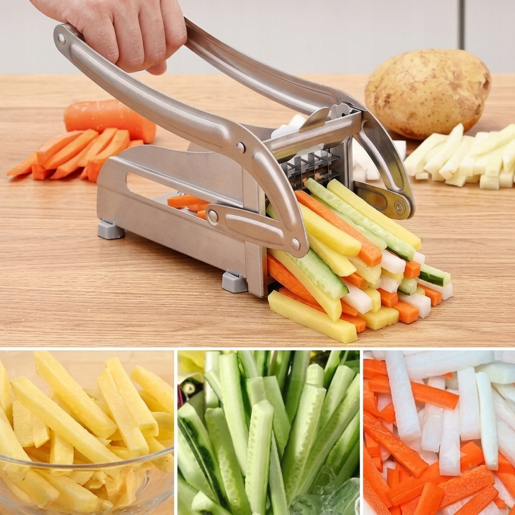 FRIES SLICER MANUAL STAINLESS STEEL 2 BLADES 7X7 10X10 LEVER Manufacturer code 6002394STN