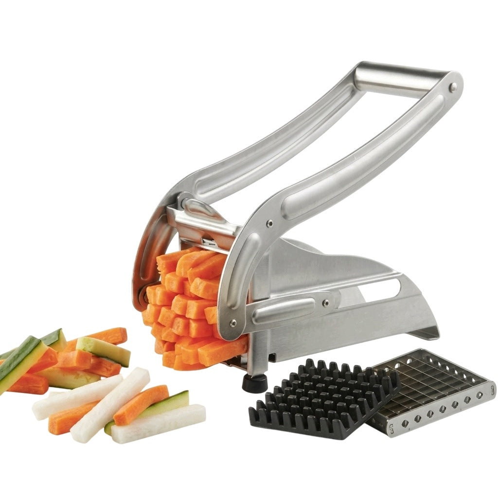 FRIES SLICER MANUAL STAINLESS STEEL 2 BLADES 7X7 10X10 LEVER Packaging status original
