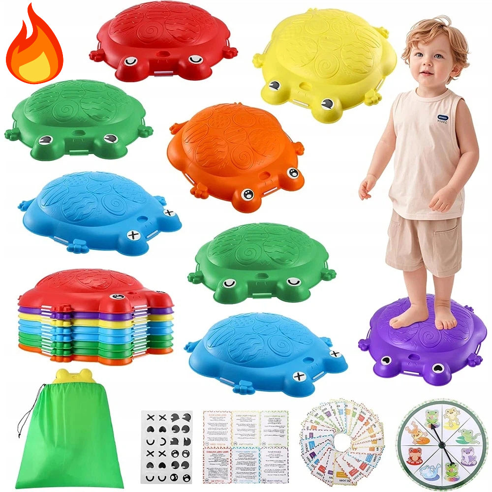 FROG BALANCE STONES FOR CHILDREN WITH NON-SLIP DISTRIBUTOR WITHOUT BPA Packaging status original