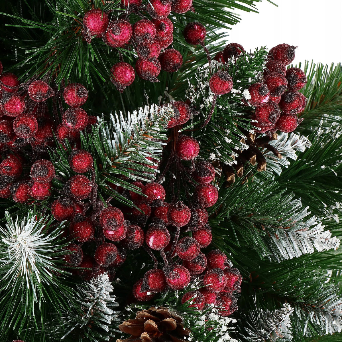 FROSTY ARTIFICIAL ROWAN 100x BEAM CHRISTMAS TREE ORNAMENT FOR REED RED Brand Springos