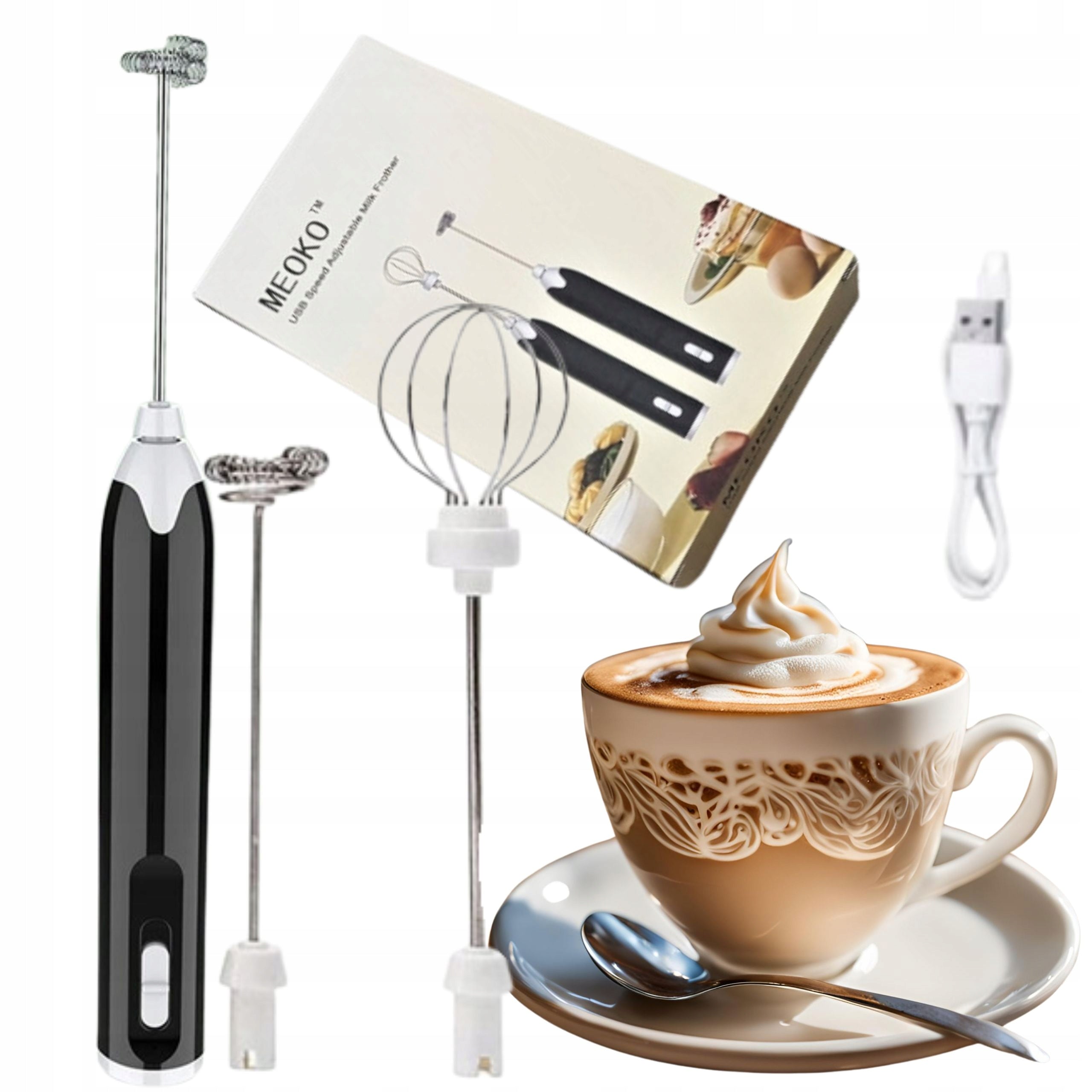FROTHER COFFEE MILK BEATER MINI ELECTRIC MIXER WIRELESS USB