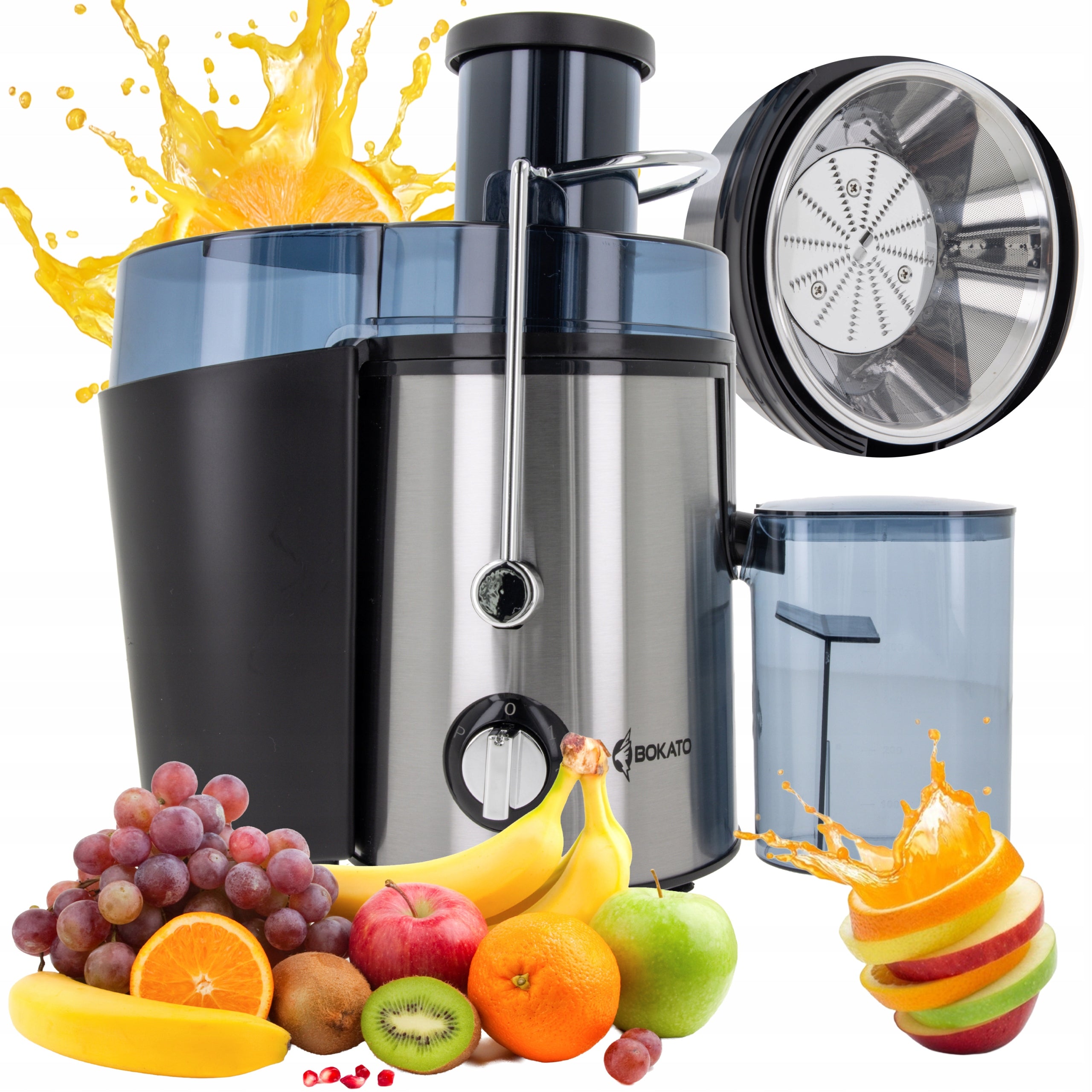 FRUIT AND VEGETABLE JUICER JUICE MAKER 1000W HIGH SPEED BOKATO Manufacturer code KEL127