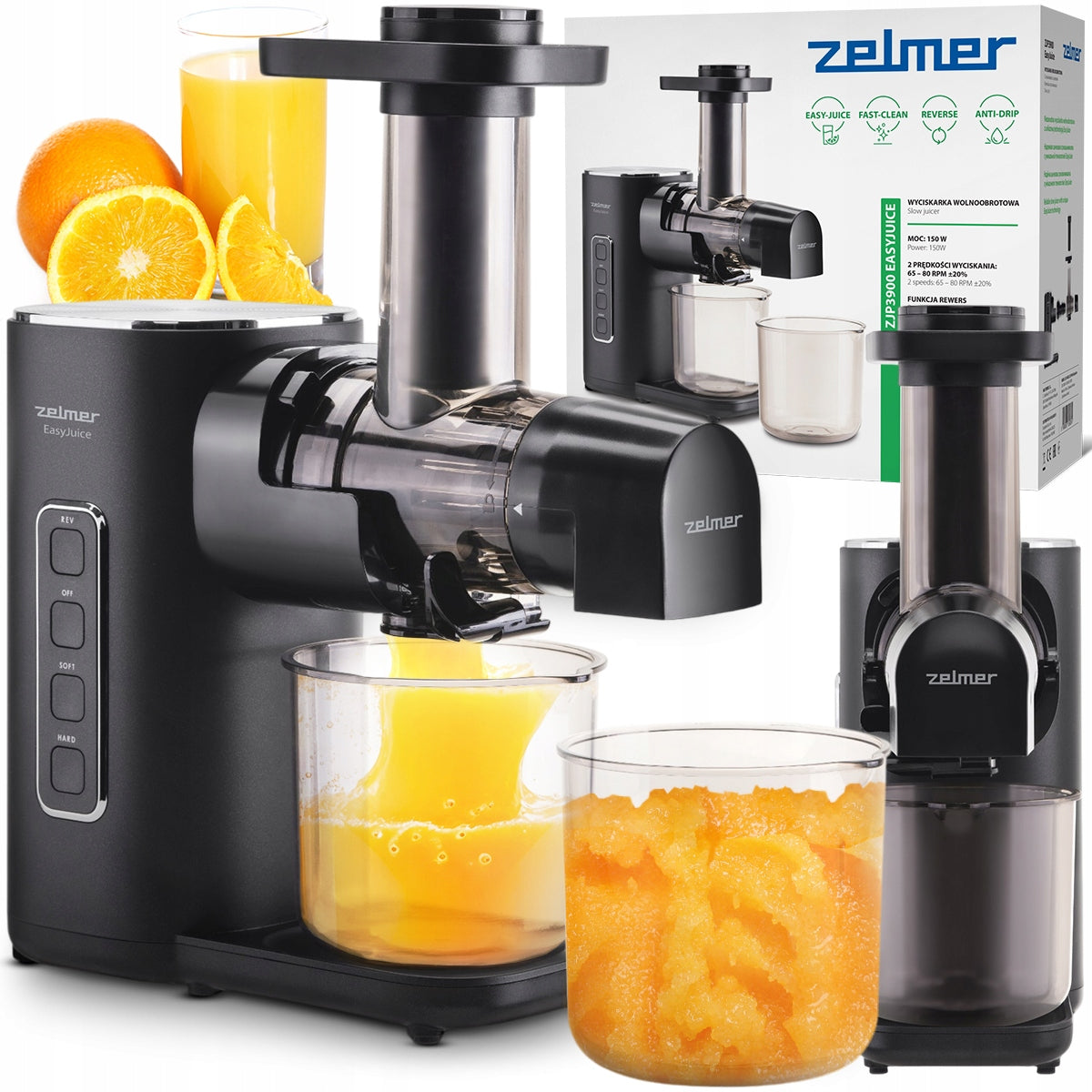 FRUIT JUICER ZELMER JUICES SLOW JUICER 150W