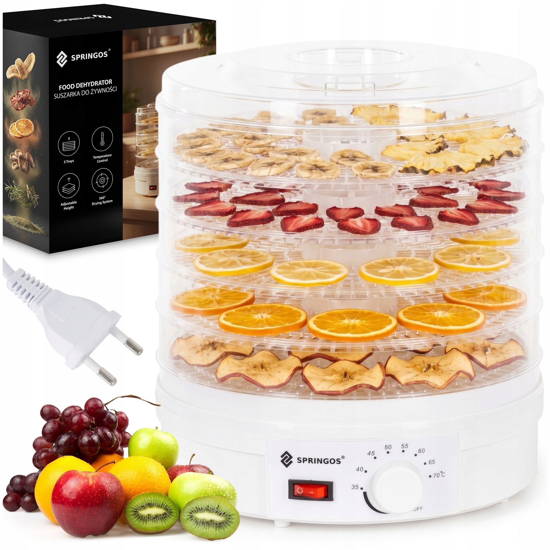 FRUIT MUSHROOM DRYER FOOD HERBS LARGE 5 LEVELS