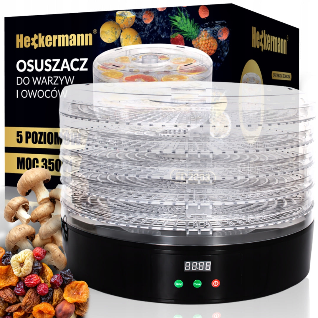 FRUIT MUSHROOM DRYER FOOD VEGETABLE HERBS FOOD GRADE 350W LARGE 5 SIT