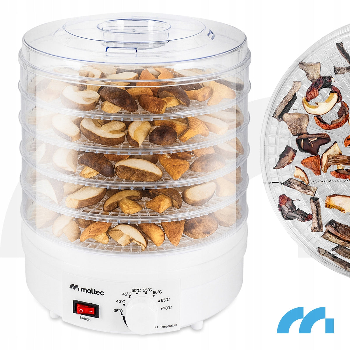 FRUIT MUSHROOM DRYER FOOD VEGETABLE HERBS FOOD GRADE 500W LARGE 5 SIT Manufacturer code Suszarka Spożywcza 113379