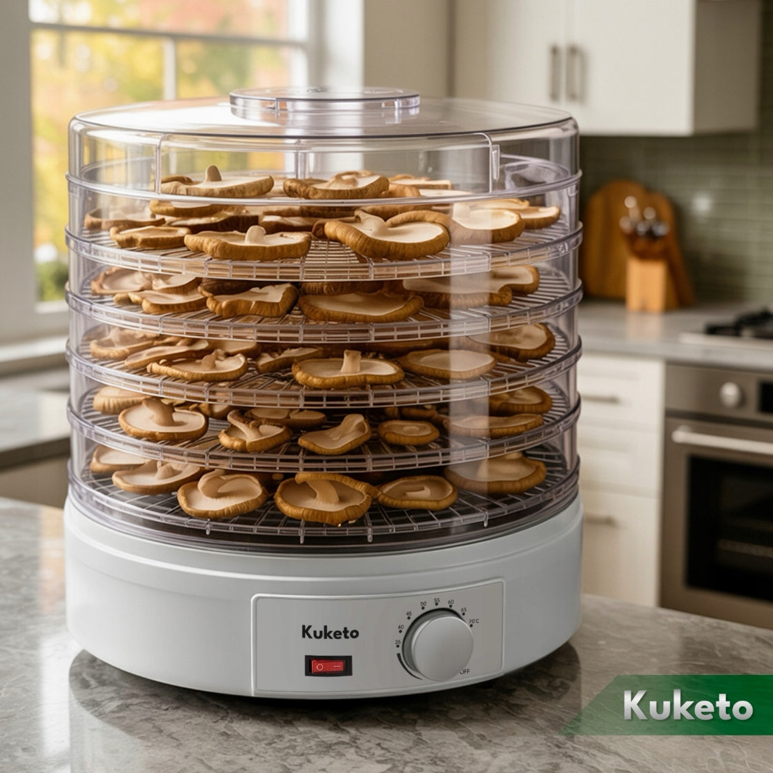 FRUIT MUSHROOM DRYER VEGETABLE HERBS FOOD LARGE 5 SIEVES STRONG 500W POWER Brand Kuketo