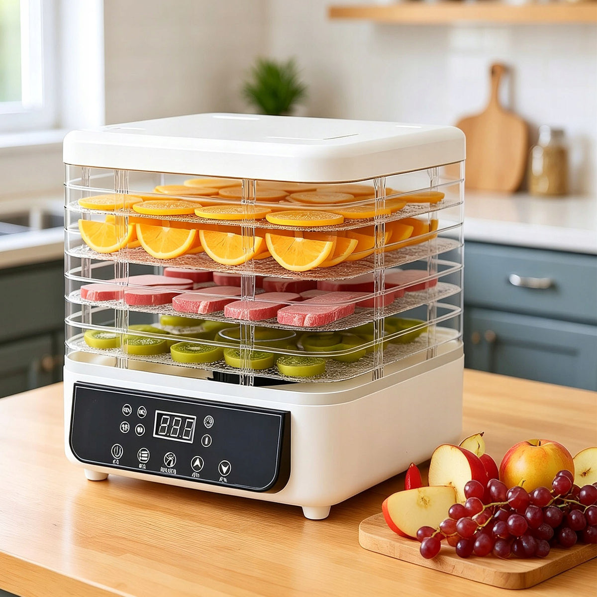 FRUIT MUSHROOM DRYER VEGETABLE HERBS FOOD STRONG 600W 6SIT, TOUCH Packaging status original