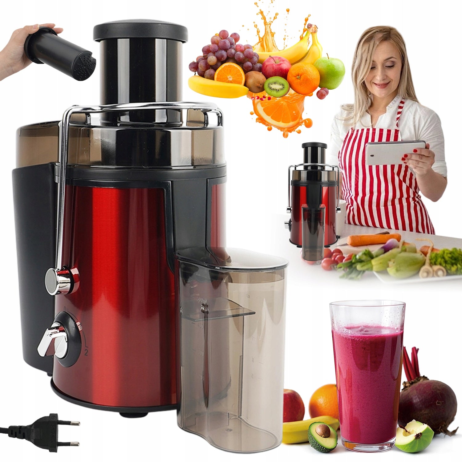 FRUIT VEGETABLE JUICER HIGH SPEED ELECTRIC CITRUS JUICER