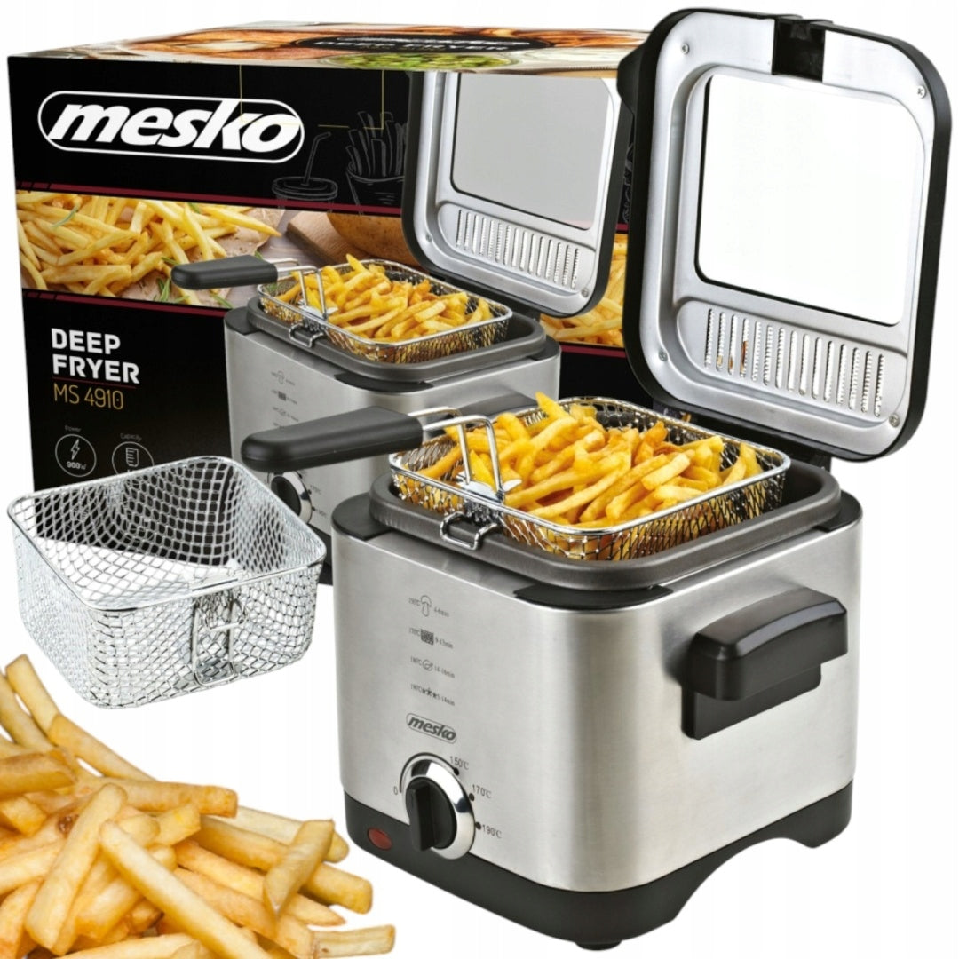 FRYER TRADITIONAL small OIL FRYER cover with window 1,5L 900W