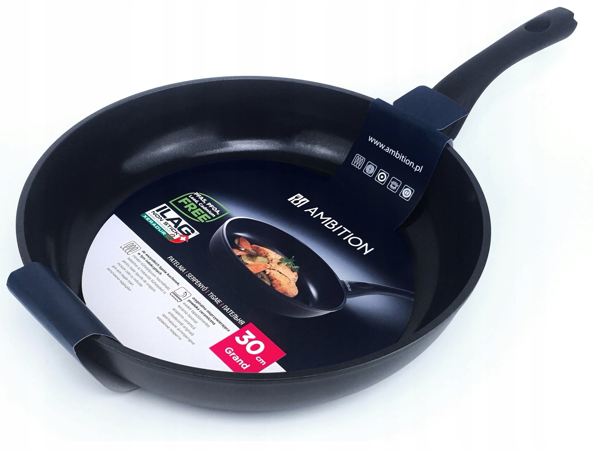 FRYING PAN AMBITION GRAND 30CM THICK + LID Manufacturer code 22226_1