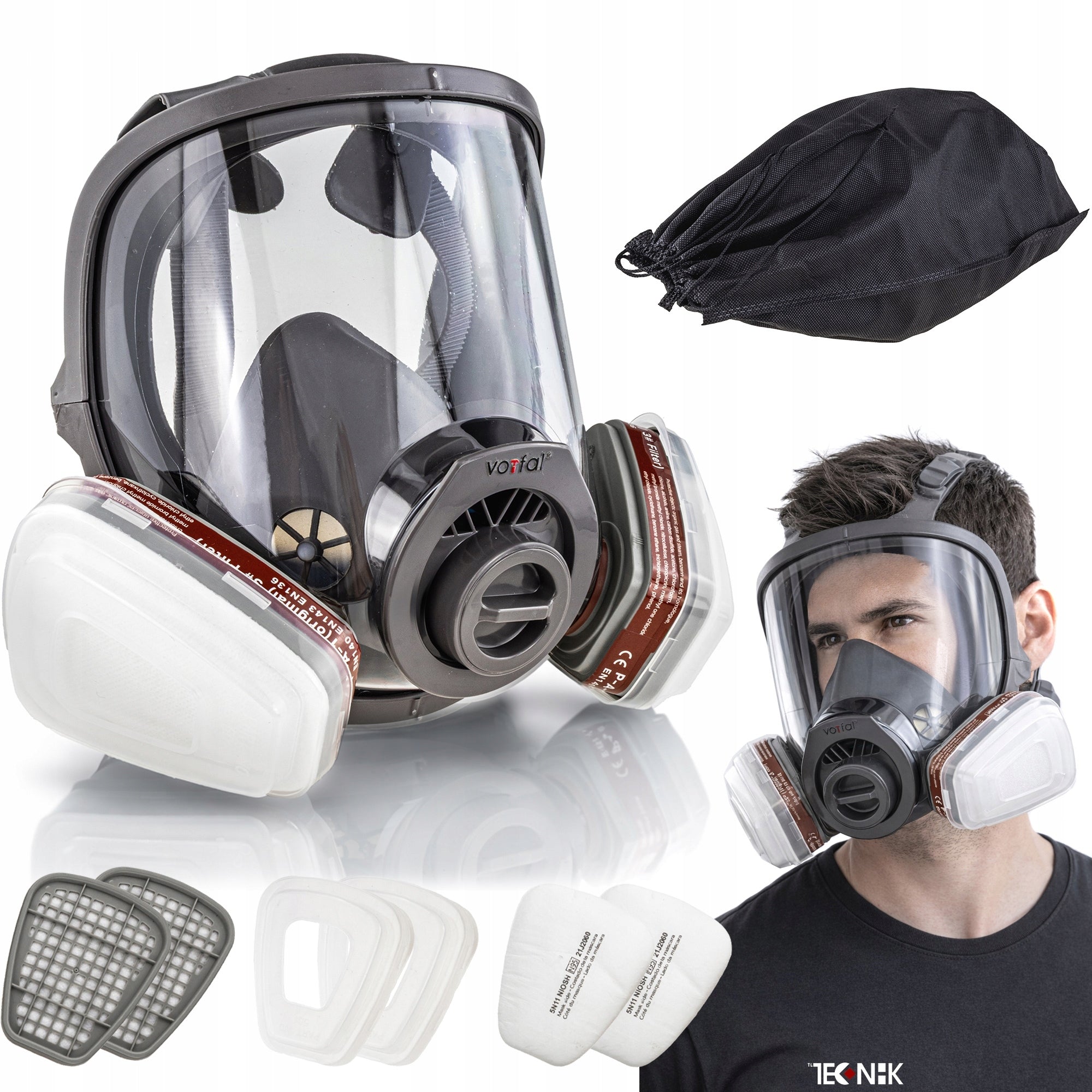FULL FACE CHEMICAL ANTI-GAS PAINT MASK 6800