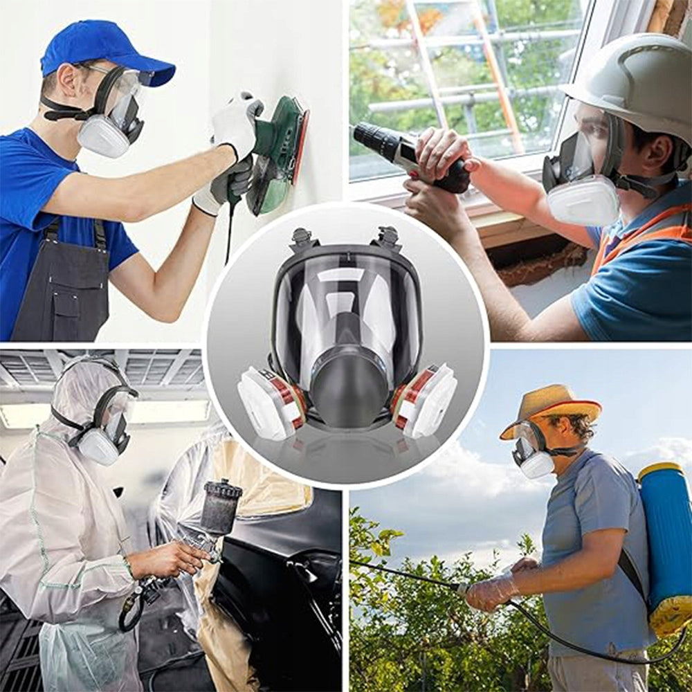 FULL FACE RESPIRATOR WITH ACTIVATED CARBON FILTER FOR PAINTING ZREE Packaging status original