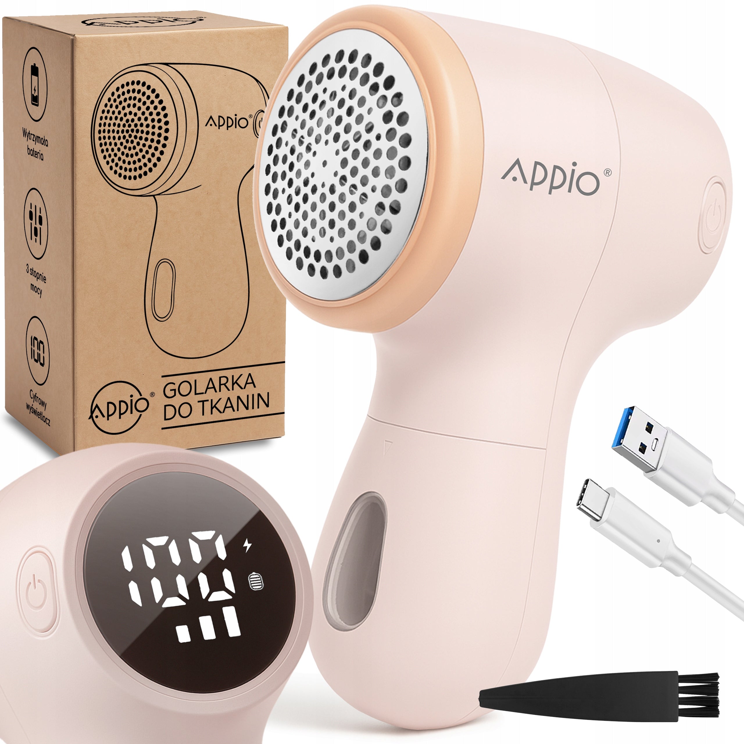 Fabric Shaver Upholstery Sweaters Sofa Strong Wireless USB-C