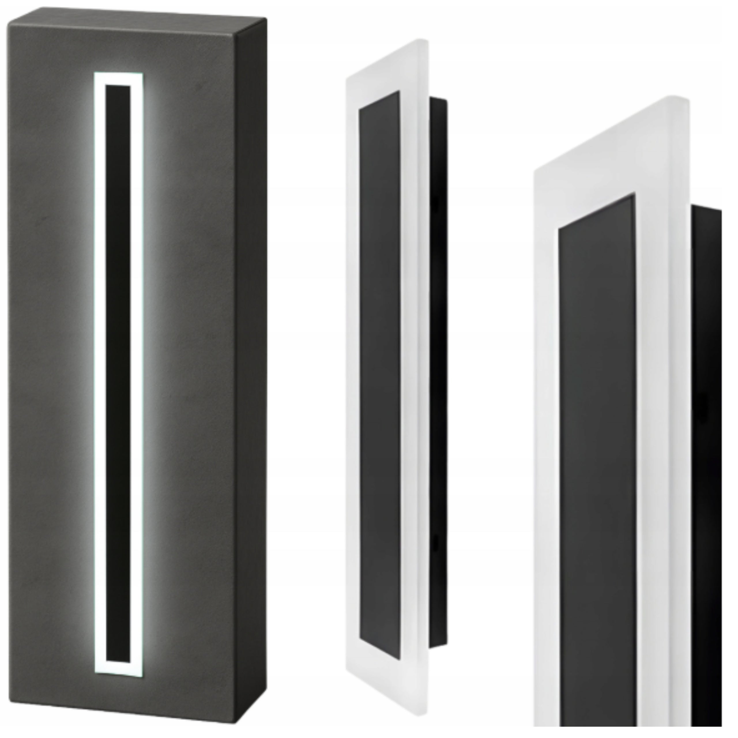 Facade Lamp Wall Lamp LED Strong 100cm 24W IP65 Black Modern Thread type built-in LED source