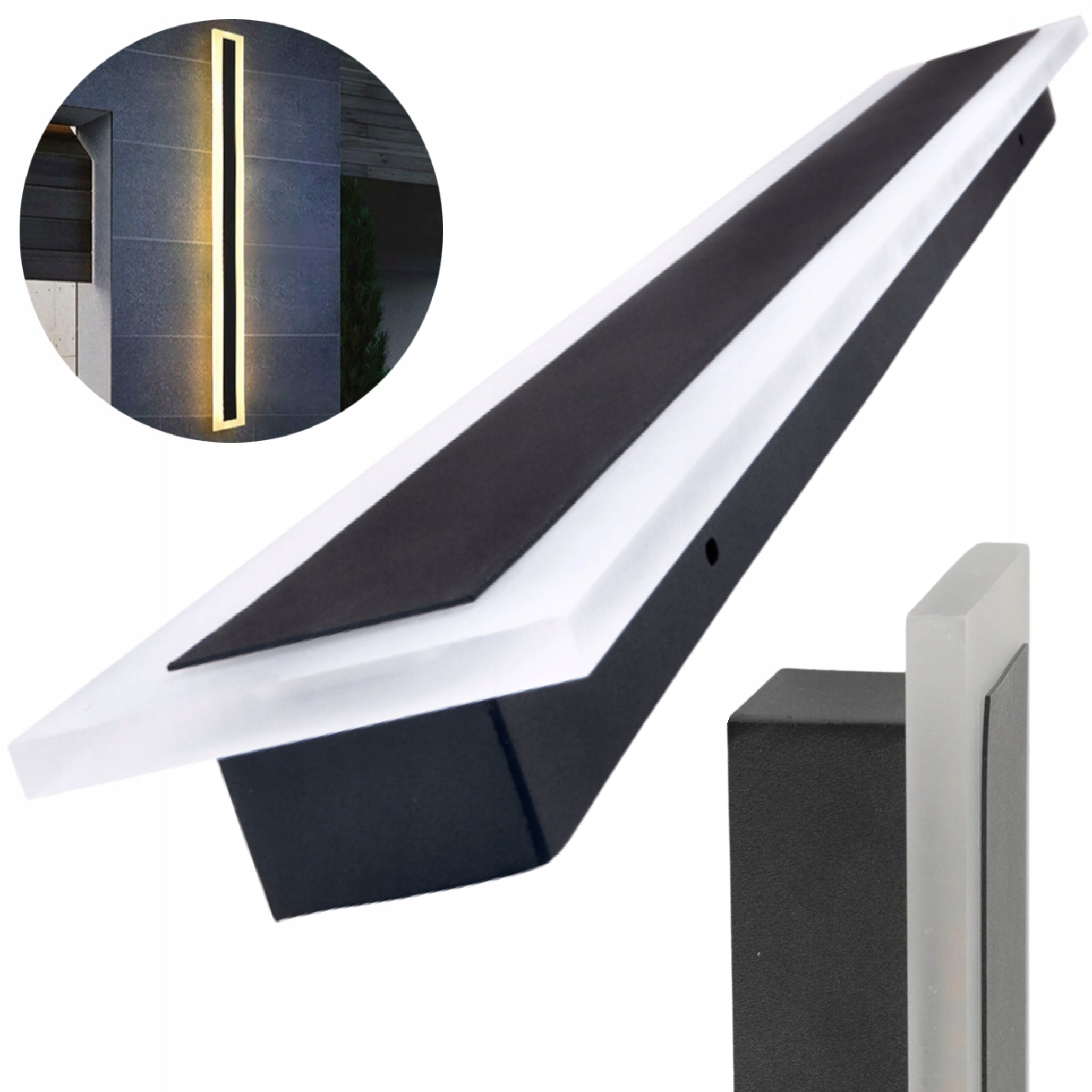 Facade Lamp Wall Lamp LED Strong 150cm 30W IP65 Black Modern Color black
