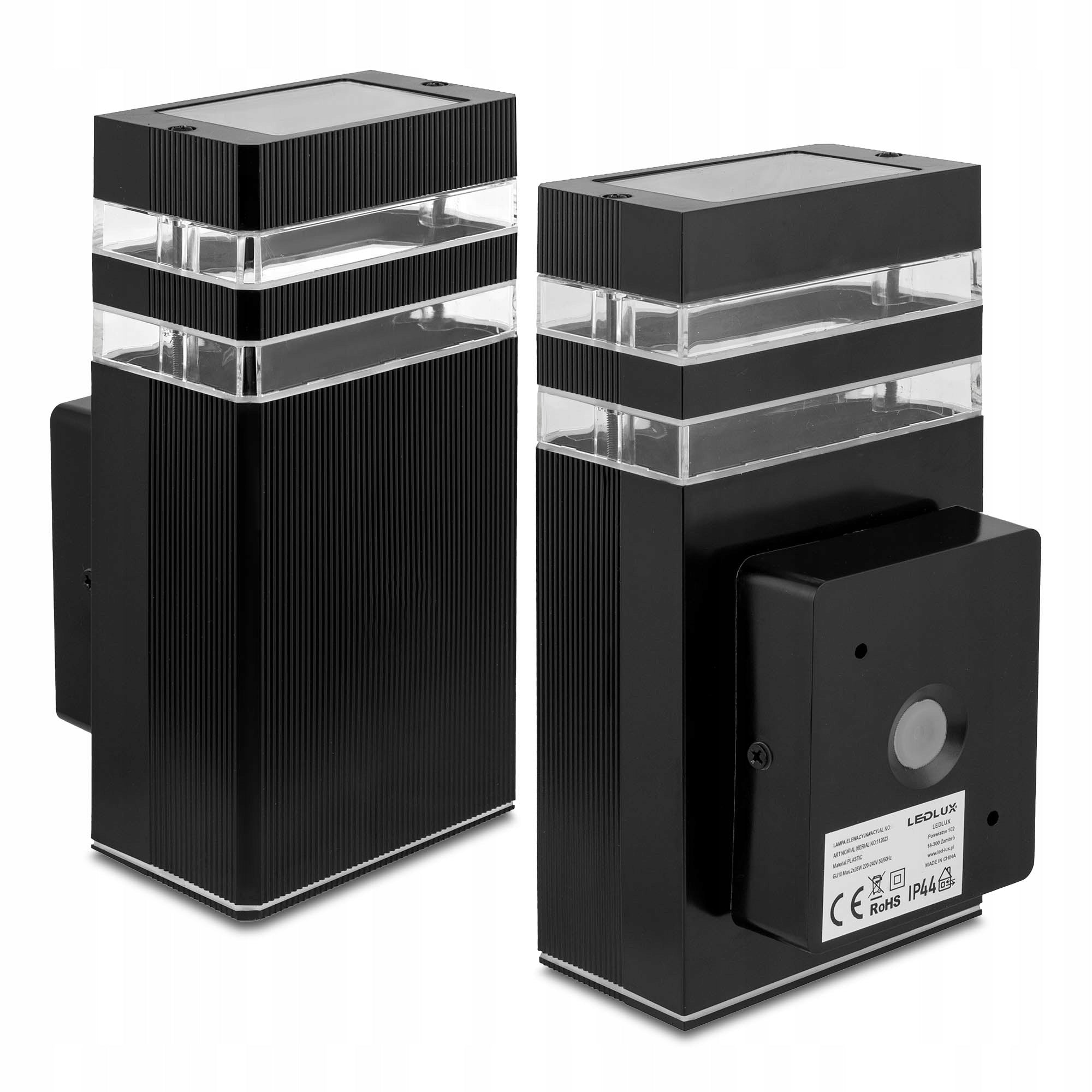 Facade lamp LED outdoor garden wall lamp GU10 black Manufacturer code LX-9112-1 BLACK