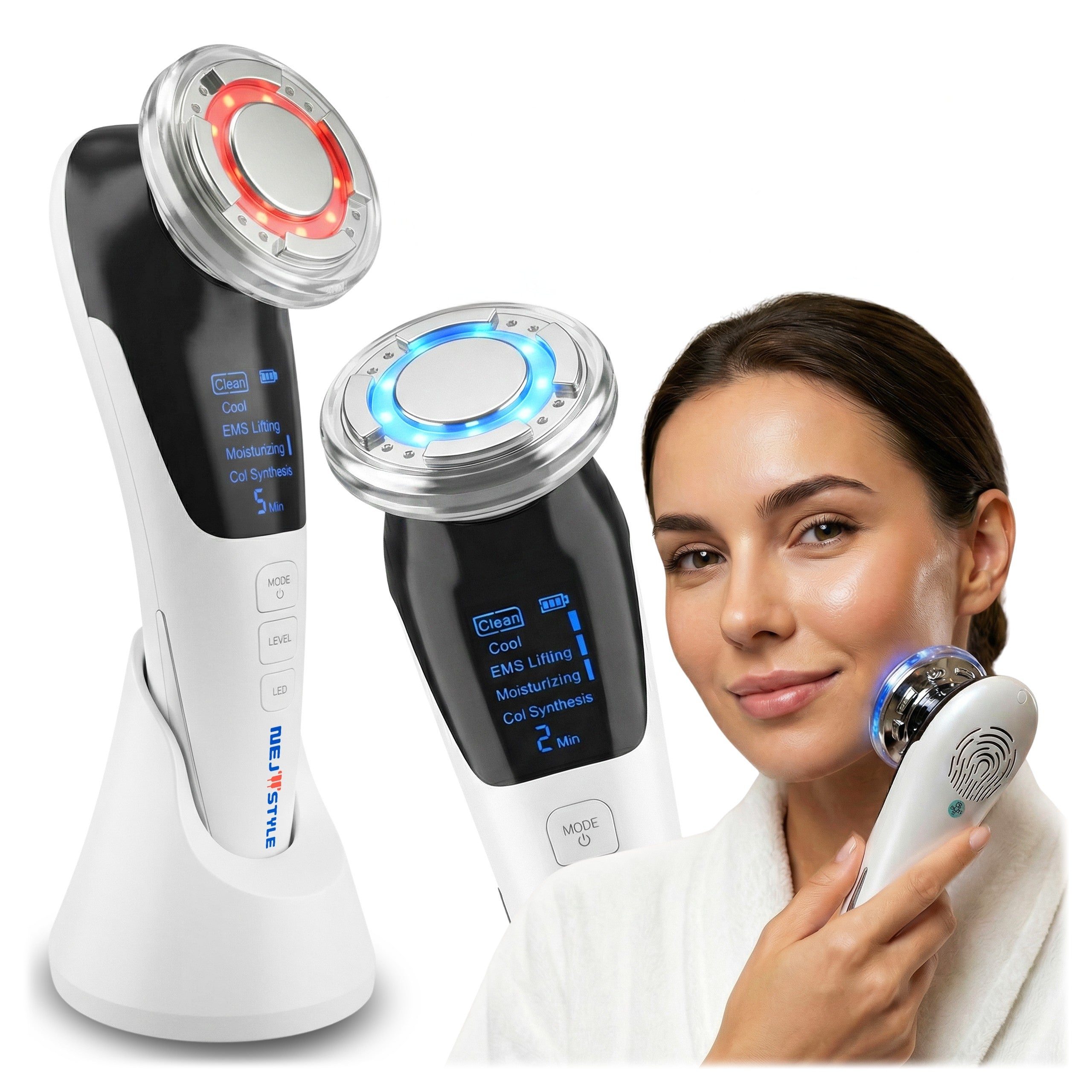 Face Massager EMS MASSAGE Lifting 7in1 NEEDLELESS MESOTHERAPY Ultrasound