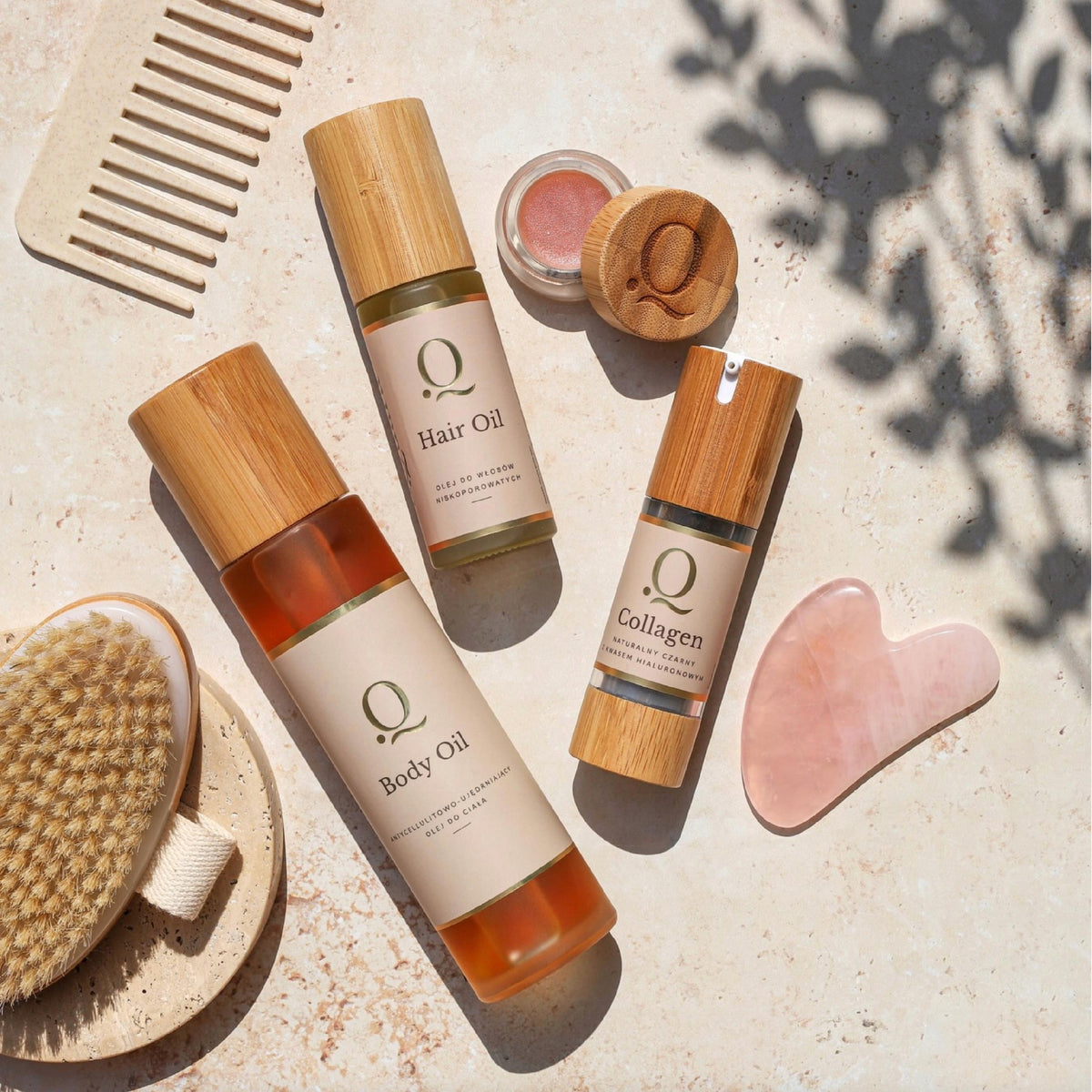 Face Massager Lymphatic Drainage Gua Sha Rose Quartz LaQuara Packaging status original