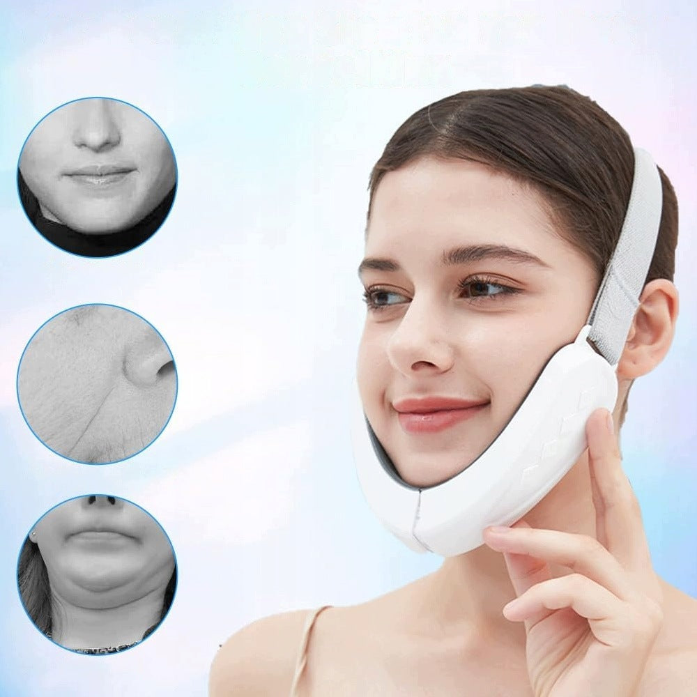Face Massager V-Face EMS Lifting 6 Modes 12 Levels White ABS