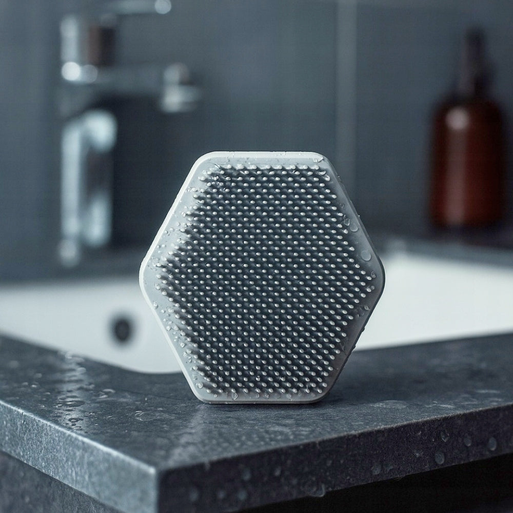 Face Wash Silicone Grey Thorough Cleansing and Skin Massage Brand no brand