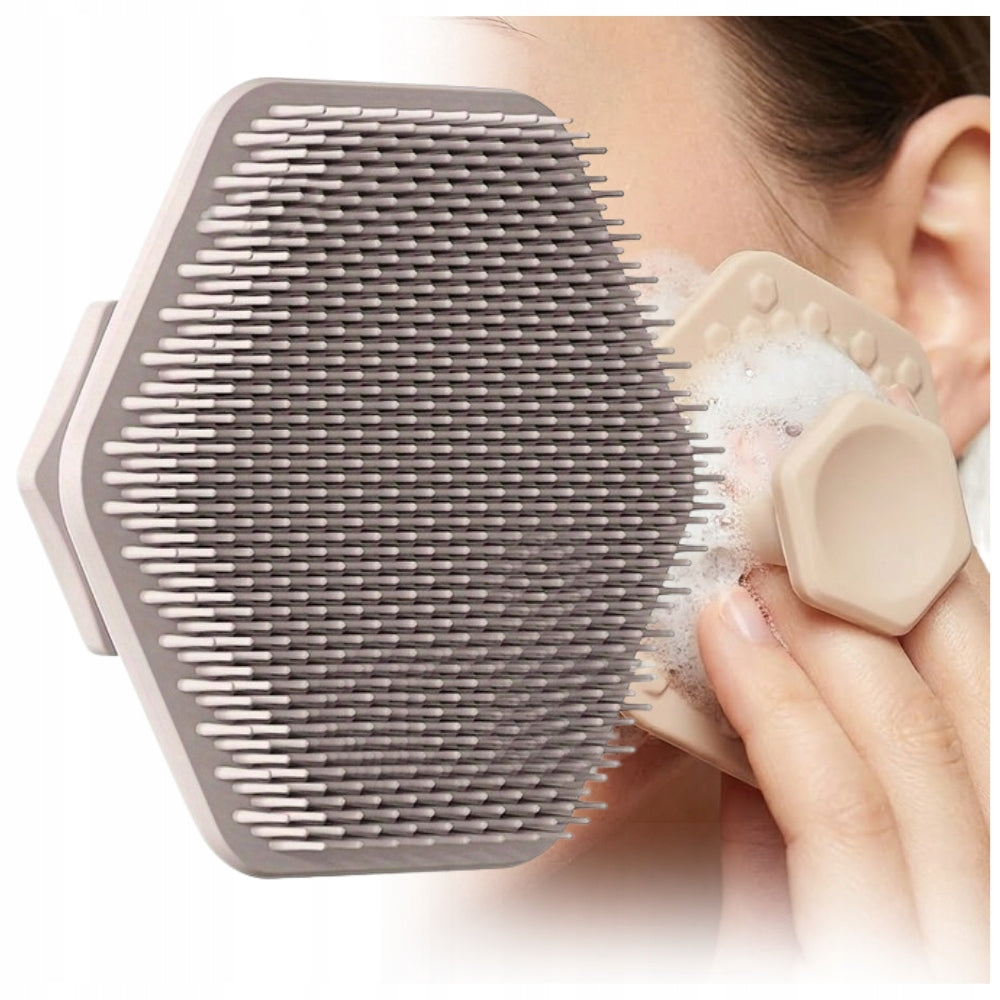 Face Wash Silicone Massage Care Beige Antibacterial