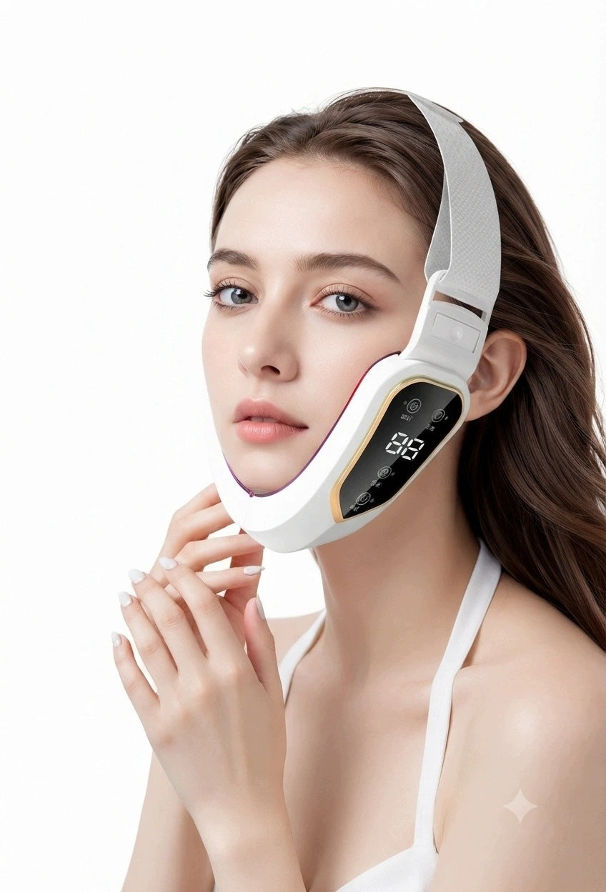 Face and chin lifting band EMS LED modeling massager