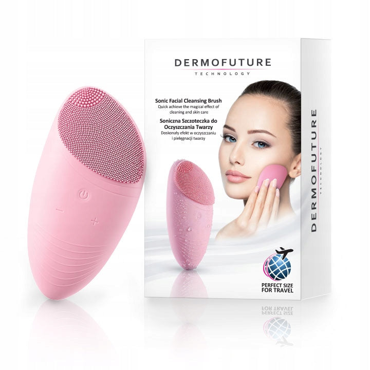Face brush DermoFuture electric pink waterproof