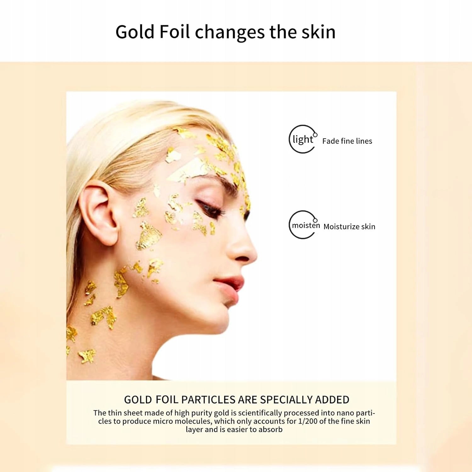 Face serum with 24K gold and hyaluronic acid - 100ml Model Serum do Twarzy 24K Złoto i Kwas Hialuronowy