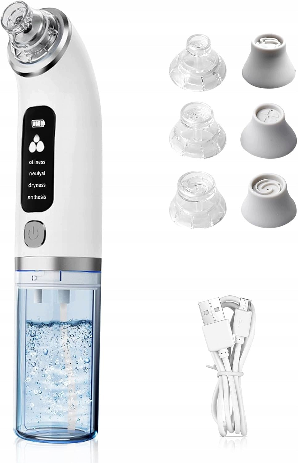 Facial Cleansing Apparatus Vacuum Blackhead Extractor 4 Levels White Packaging status original