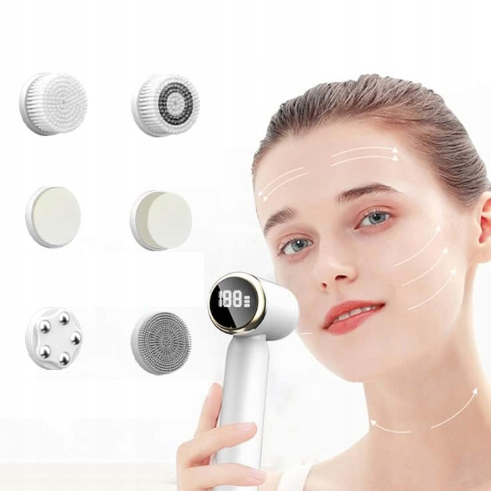Facial Cleansing Brush 6 in1 Peeling Blackhead Remove Makeup Massage Packaging status original