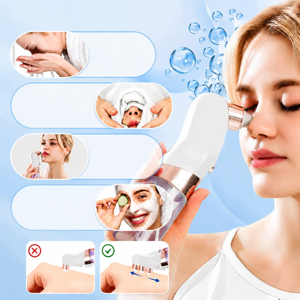 Facial Pore Cleaner Electric Blackhead Removal Vacuum Cleaner Brand no brand