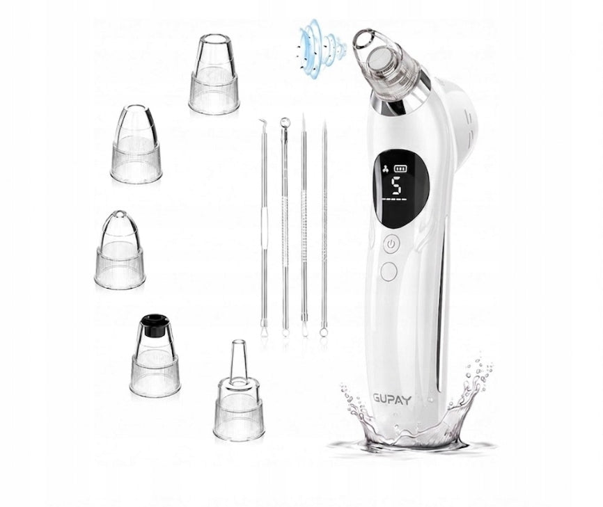 Facial Pore Vacuum Cleaner for Blackheads 5 Levels of Suction White