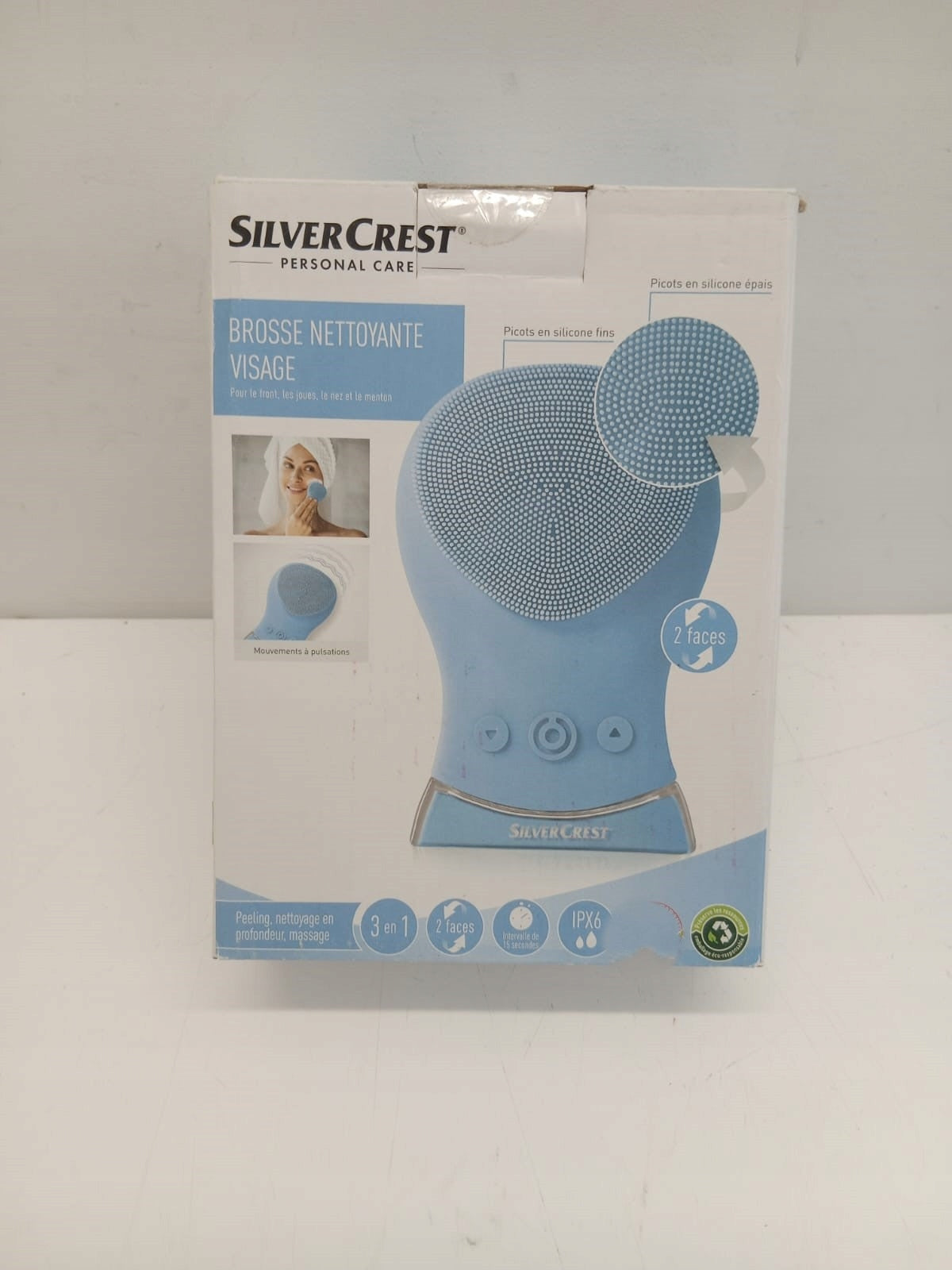 Facial Skin Cleaning Brush Silvercrest SGRS 3.7 C1 blue Manufacturer code silikonowa szczoteczka oczyszczania twarzy