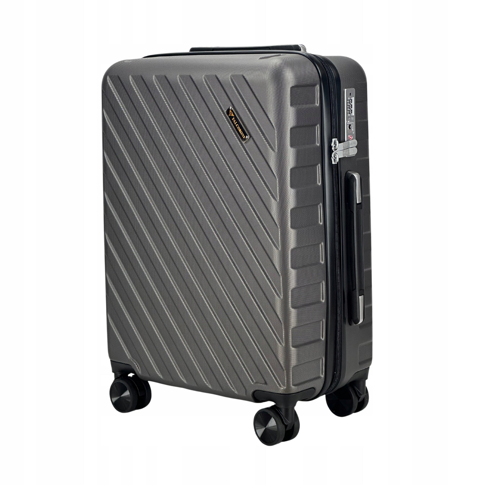 Falcorone Premium Polycarbonate Cabin Suitcase with TSA Protection Height 55 cm